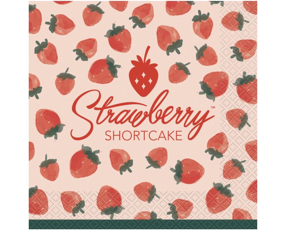 Strawberry Shortcake Luncheon Napkins 16ct