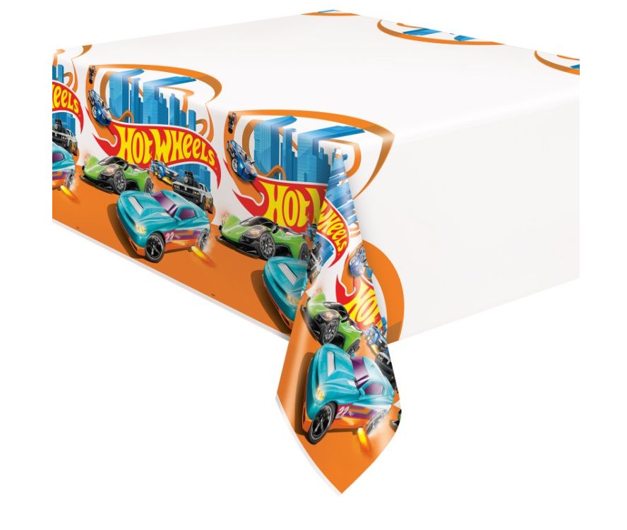 Hot Wheels Rectangular Plastic Table Cover 54" x 84"