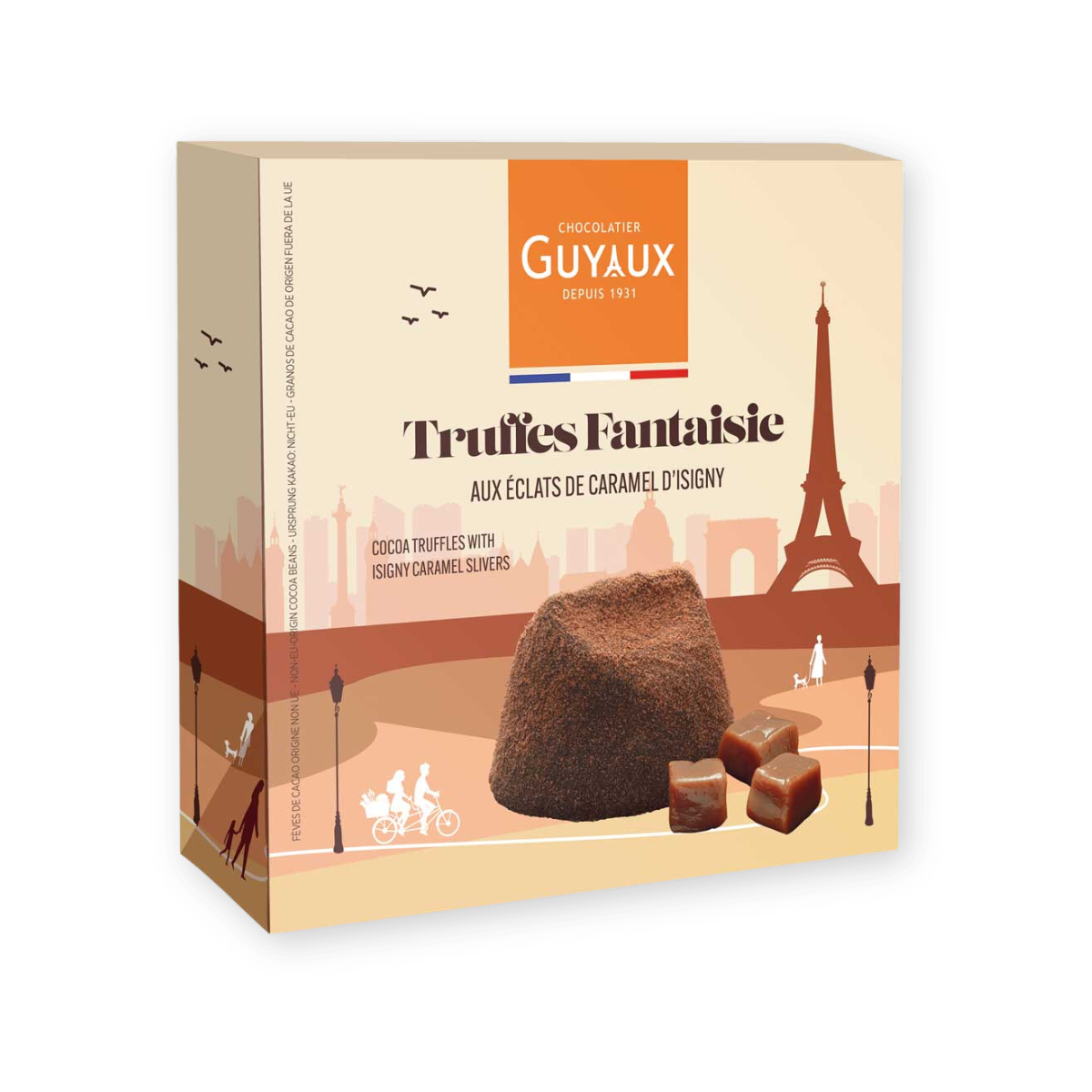 GUYAUX Schokoladentrüffel Fantasie mit Karamellstückchen
