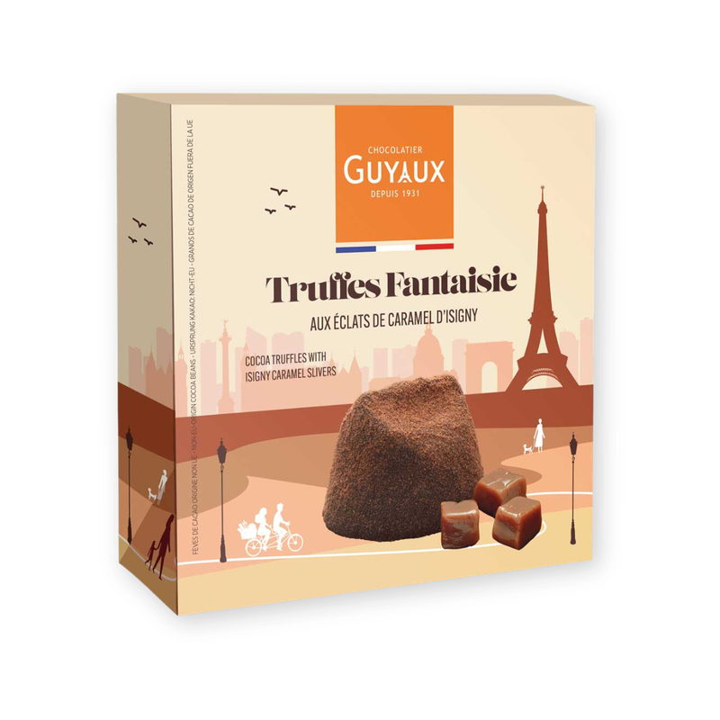 GUYAUX Schokoladentrüffel Fantasie mit Karamellstückchen GUYAUX Schokoladentrüffel Fantasie mit Karamellstückchen