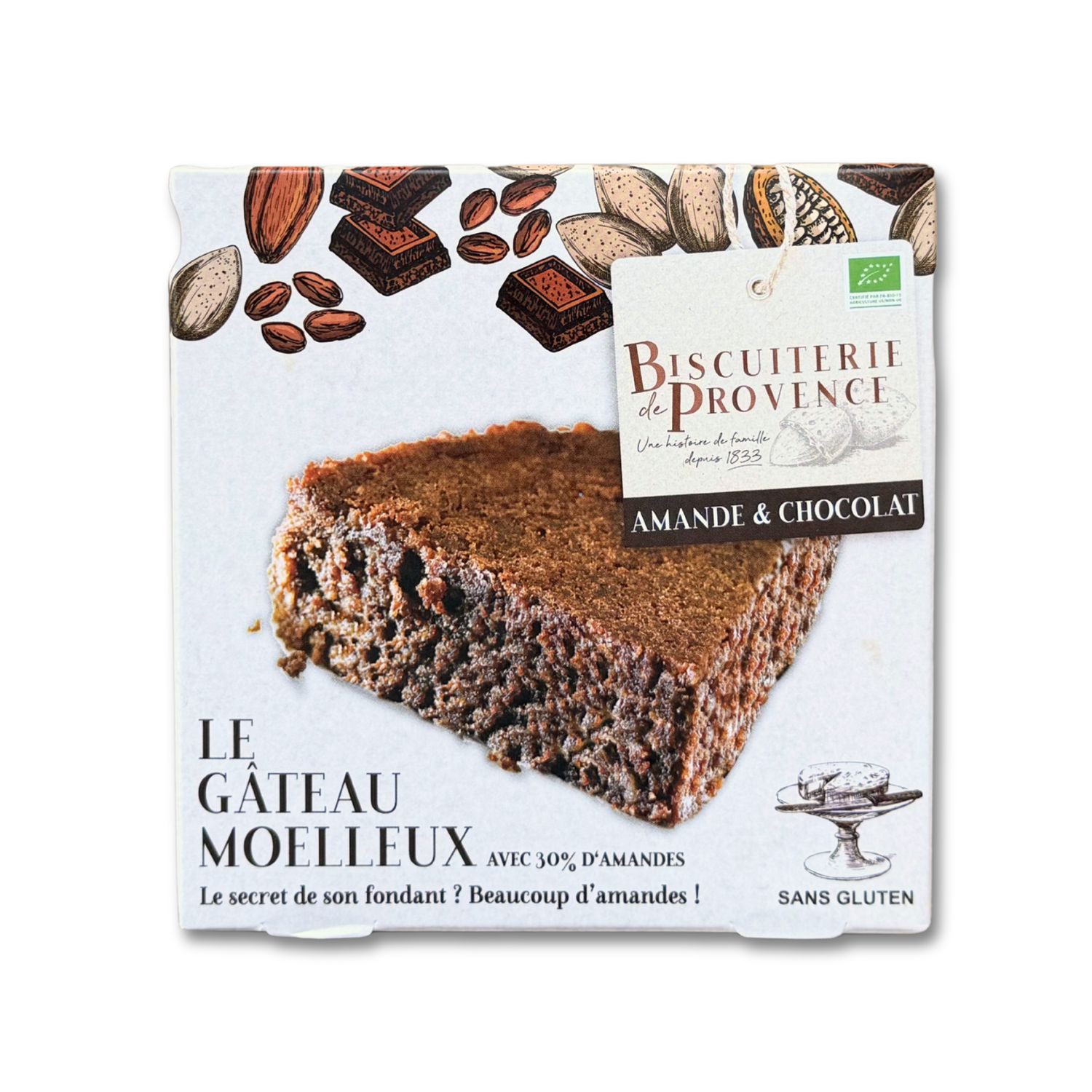 Bio-Mandelkuchen Schokolade – glutenfrei