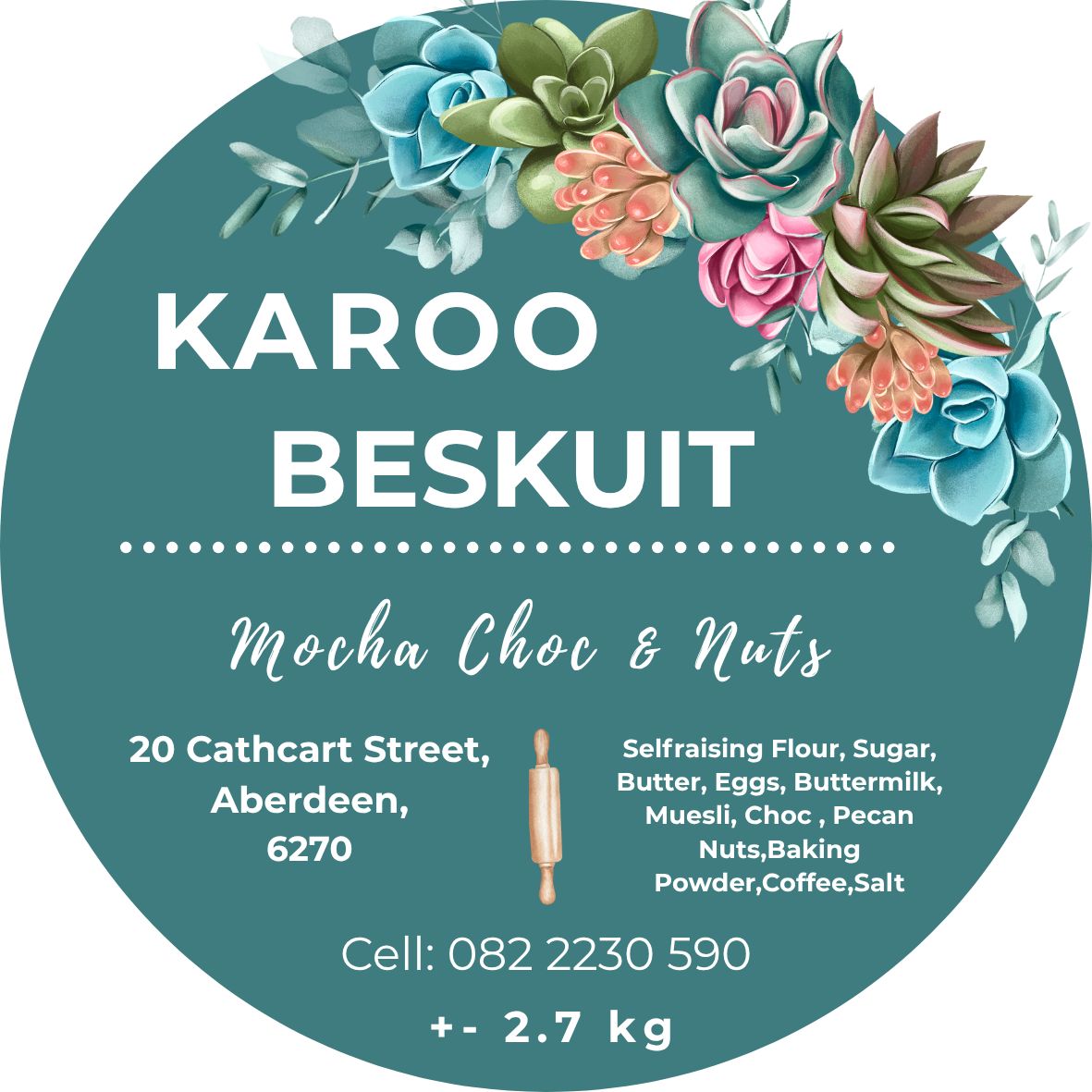 Mocha Choc &amp; Nut Beskuit Baksel 2.7kg