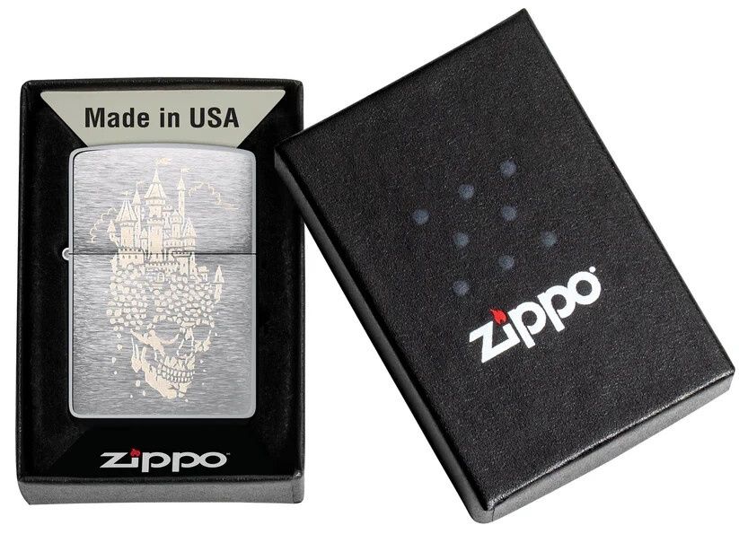 46477 Skull Castle Design Zippo