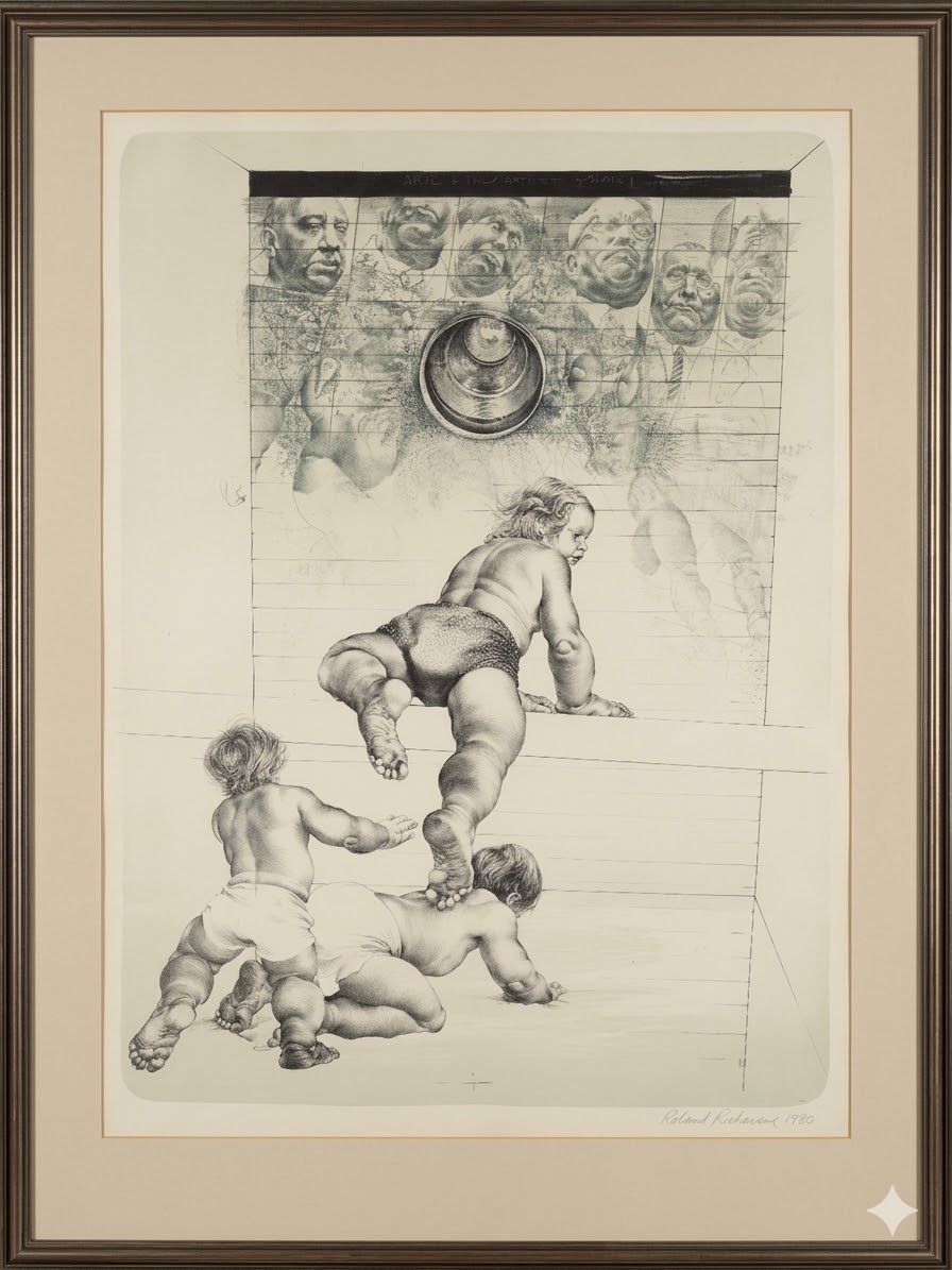 Oldřich Kulhánek (1940–2013) is titled "Interior No. 1 Hopla!" from 1980.