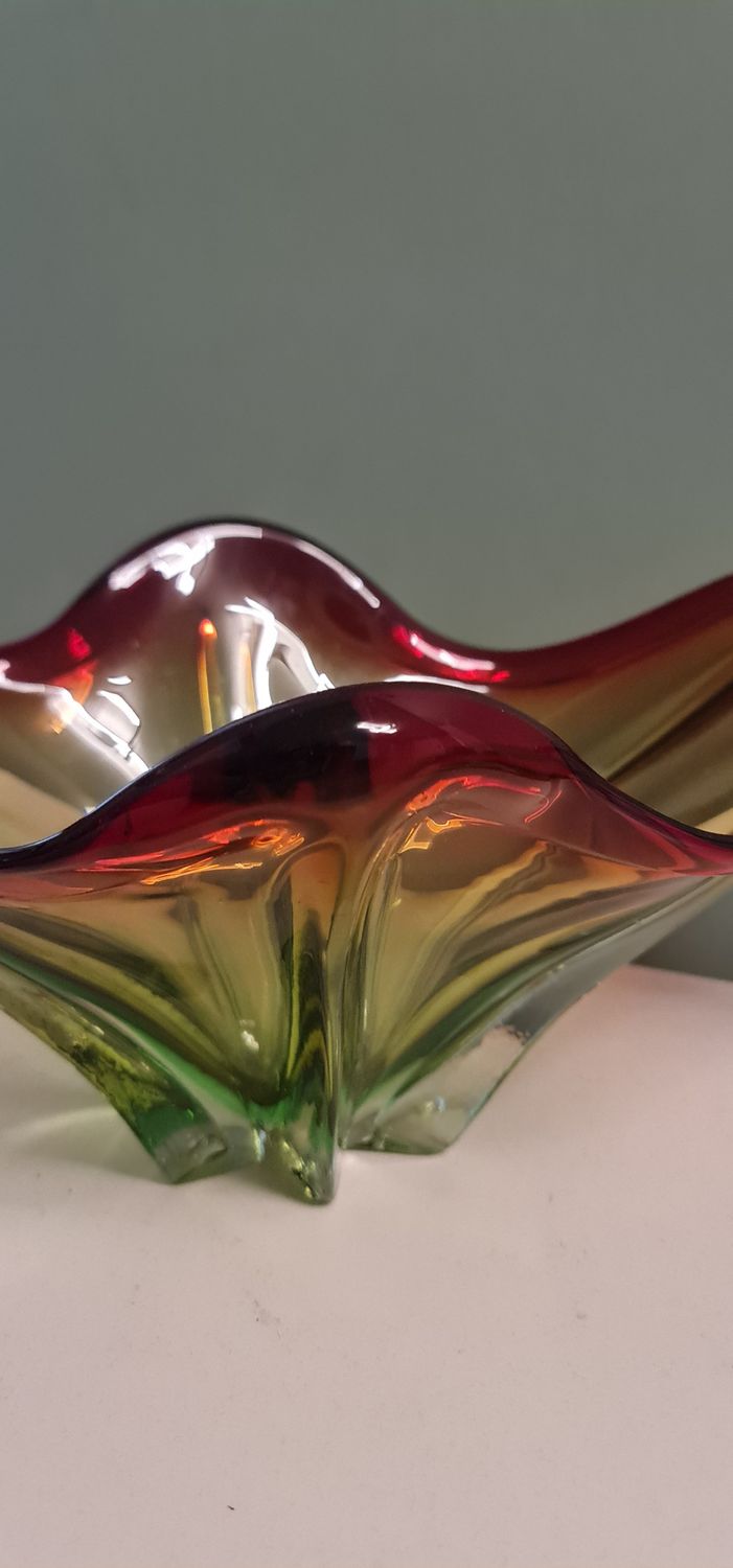 Glaswerk  groen/rood