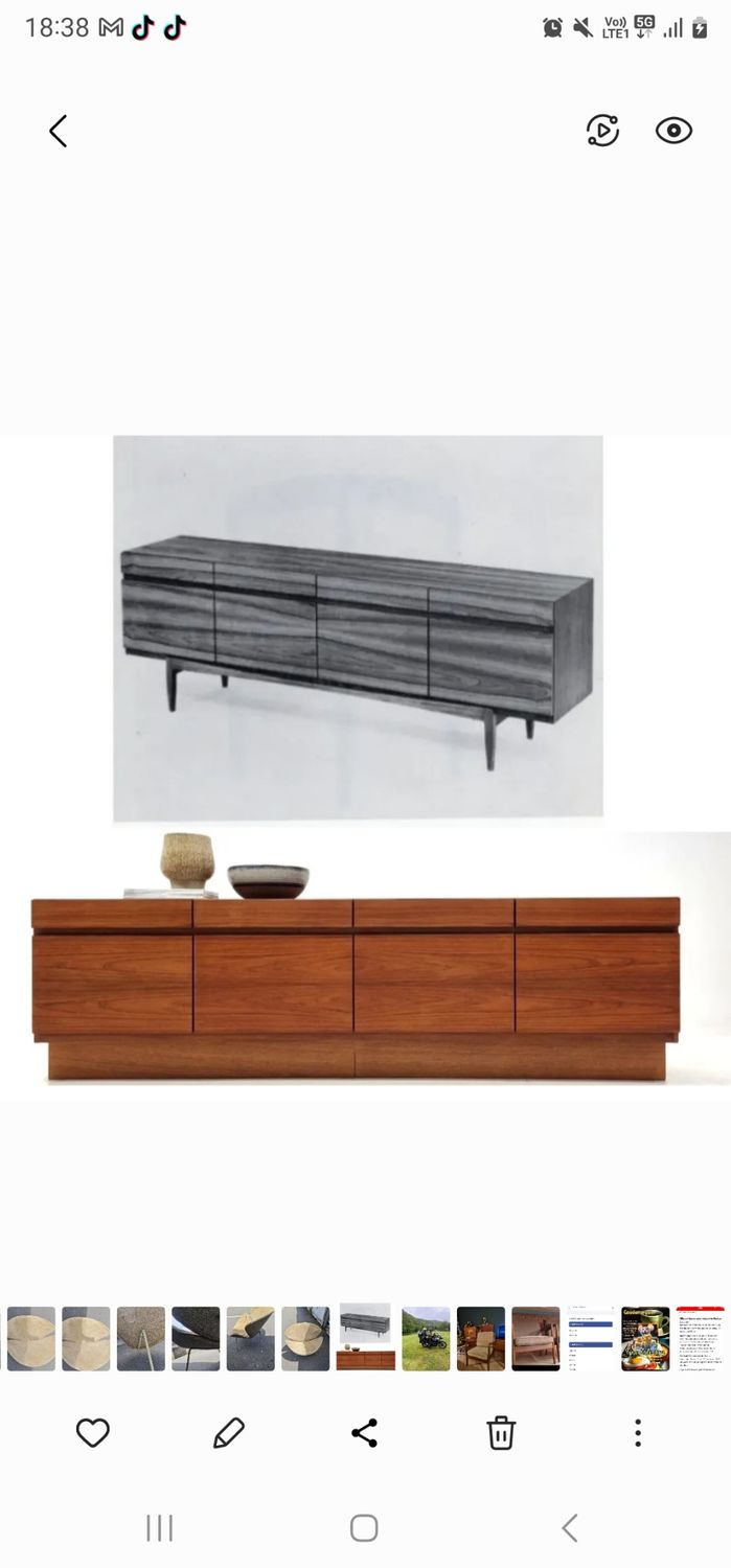 Vintage Deens design dressoir van Ib Kofod-Larsen