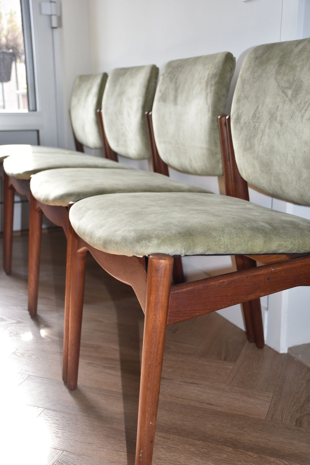 Erik Buch Mid-Century Modern 4 eetkamerstoelen jaren 60 Made in Denmark