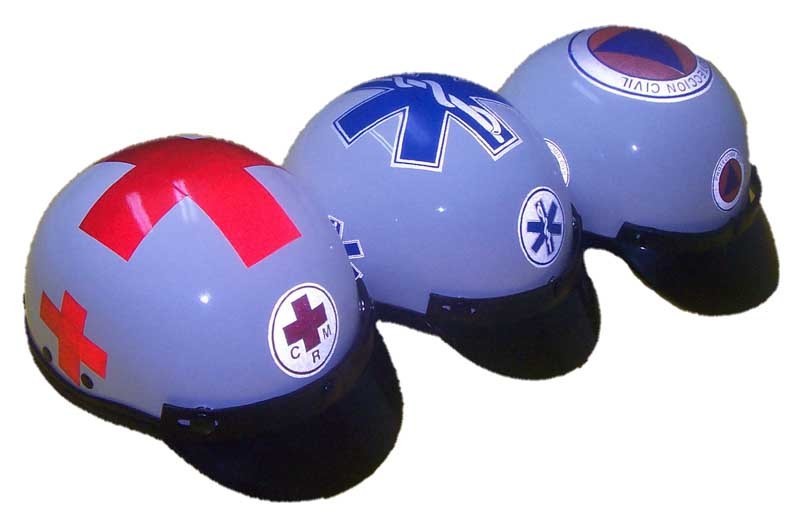Casco paramédico o cruz roja