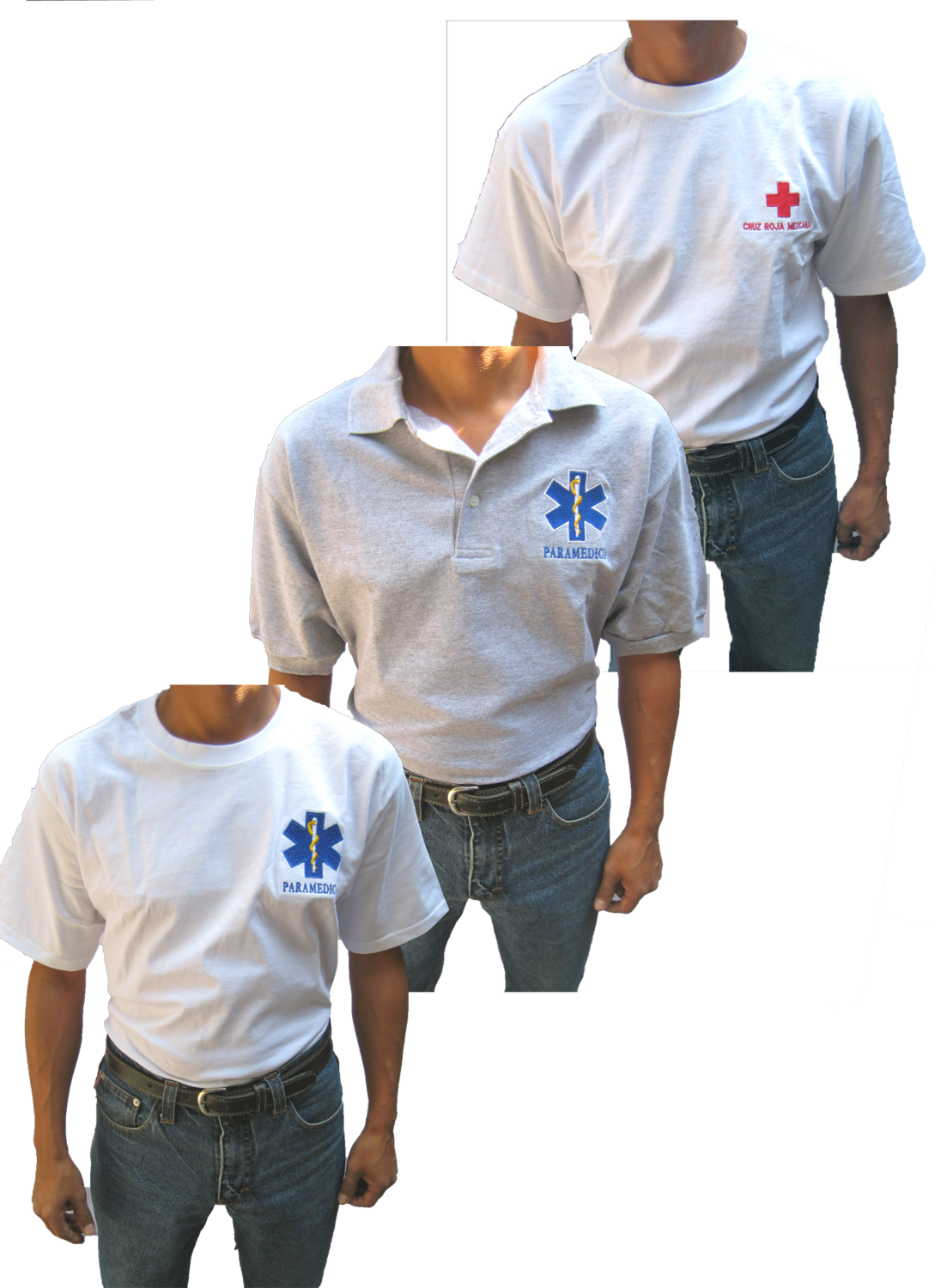 Playera cuello redondo logotípo cruz roja o erum