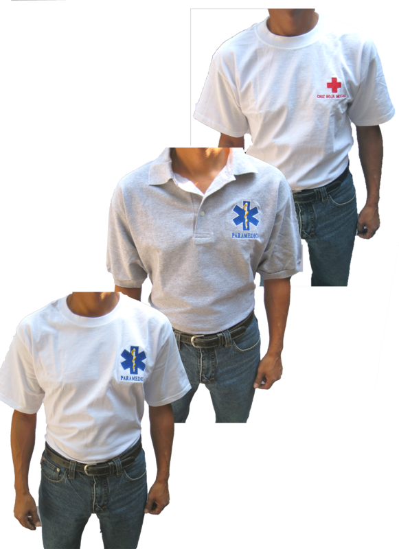 Playera cuello redondo logotípo cruz roja o erum