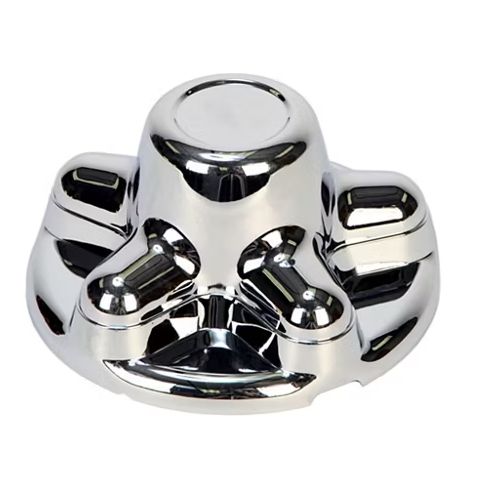HUB CAP COVER ABS CHROME 5 ON 4.5" BC EMBLEM 1.75" QUICK TRIM, Colour: CHROME