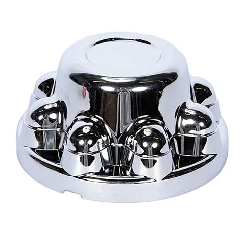 HUB CAP OR COVER ABS CHROME 8 ON 6.5" FOR 0.875" LUGNUT BC QUICK TRIM