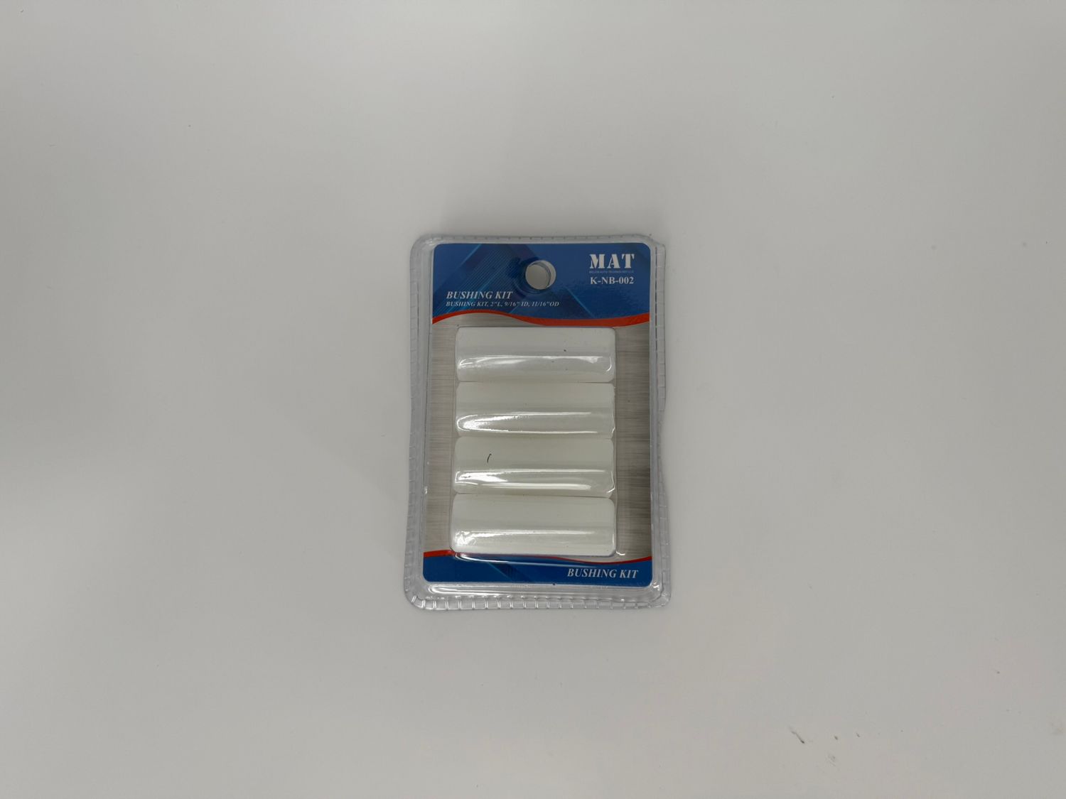 BUSHING KIT, 2" L, 9/16" ID, 11/16" OD, 4 PCS BLISTER PACK