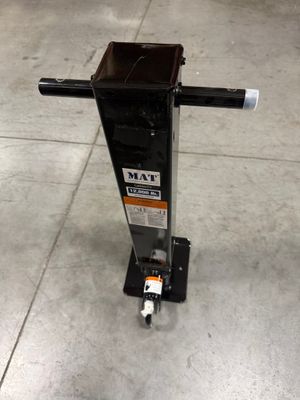 12K SQUARE DIRECT-WELD JACK - DROP LEG, FRONT-PIN RELEASE - SIDE WIND - 25-7/8" LIFT