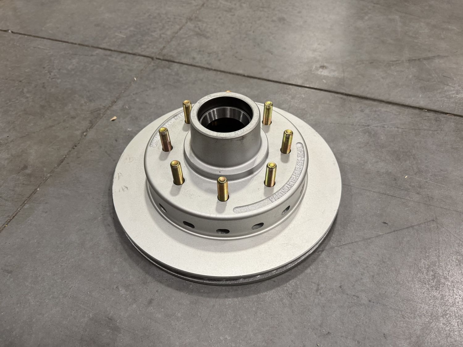 7K ROTOR AND HUB, 8 LUG W/ 1/2" WHEEL STUDS FOR DISC BRAKE SET UP.