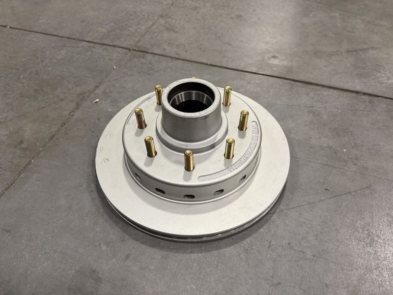 7K ROTOR AND HUB, 8 LUG W/ 1/2" WHEEL STUDS FOR DISC BRAKE SET UP.