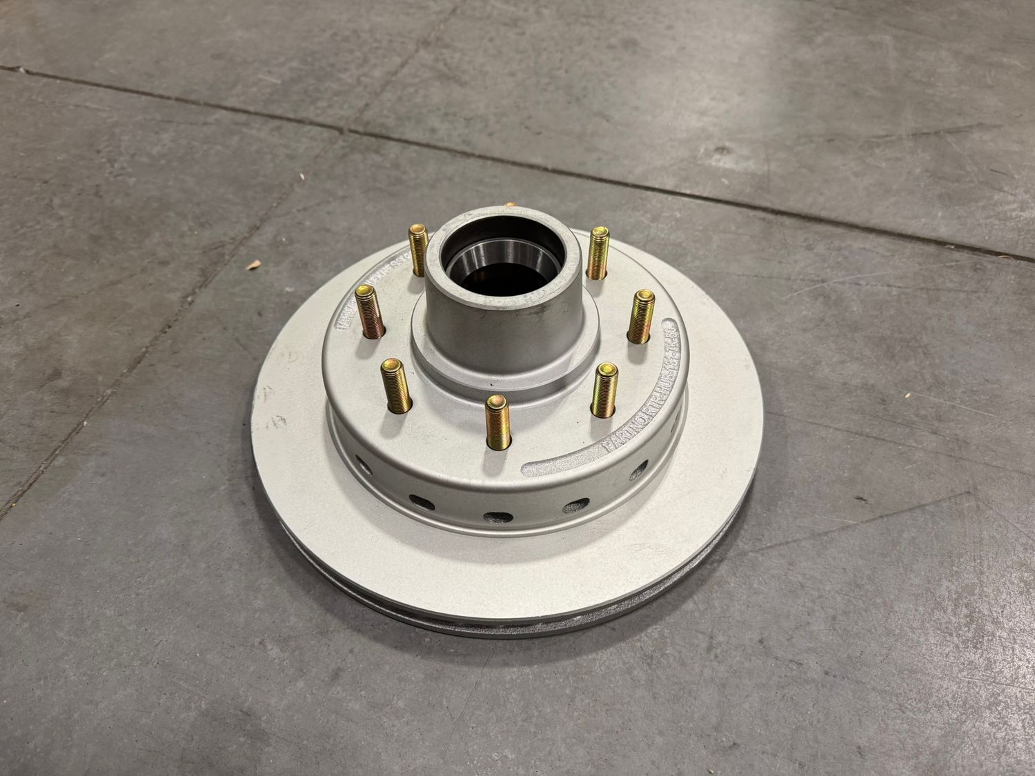 7K ROTOR AND HUB, 8 LUG W/ 1/2" WHEEL STUDS FOR DISC BRAKE SET UP.