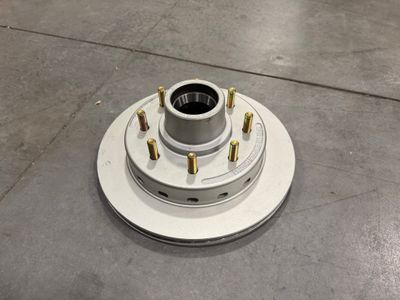 7K ROTOR AND HUB, 8 LUG W/ 1/2" WHEEL STUDS FOR DISC BRAKE SET UP.