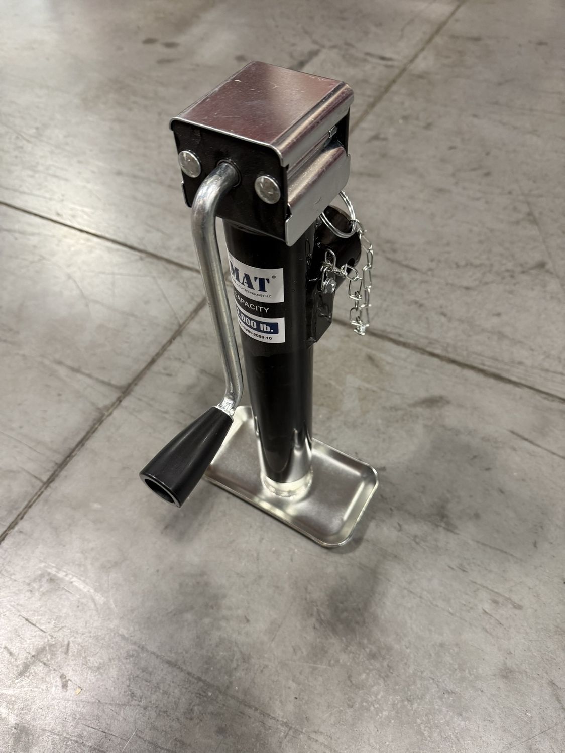SIDEWIND PIPE MOUNT SWIVEL JACK, 10" TRAVEL, 2000 LBS, TJP-2001S-B/158109
