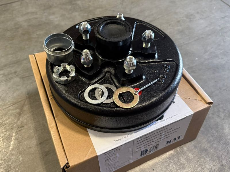 10" 3.5K HUB / DRUM KIT, 5 ON 5.0" BOLT CENTER, (PRE-GREASED)