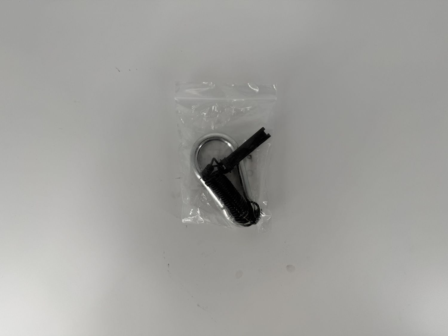 4' BREAKAWAY CABLE WITH PIN AND CLIP BLACK
