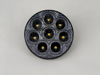 HI VISIBILITY 4" ROUND STT CLEAR LENS PL3 GROMMET MT