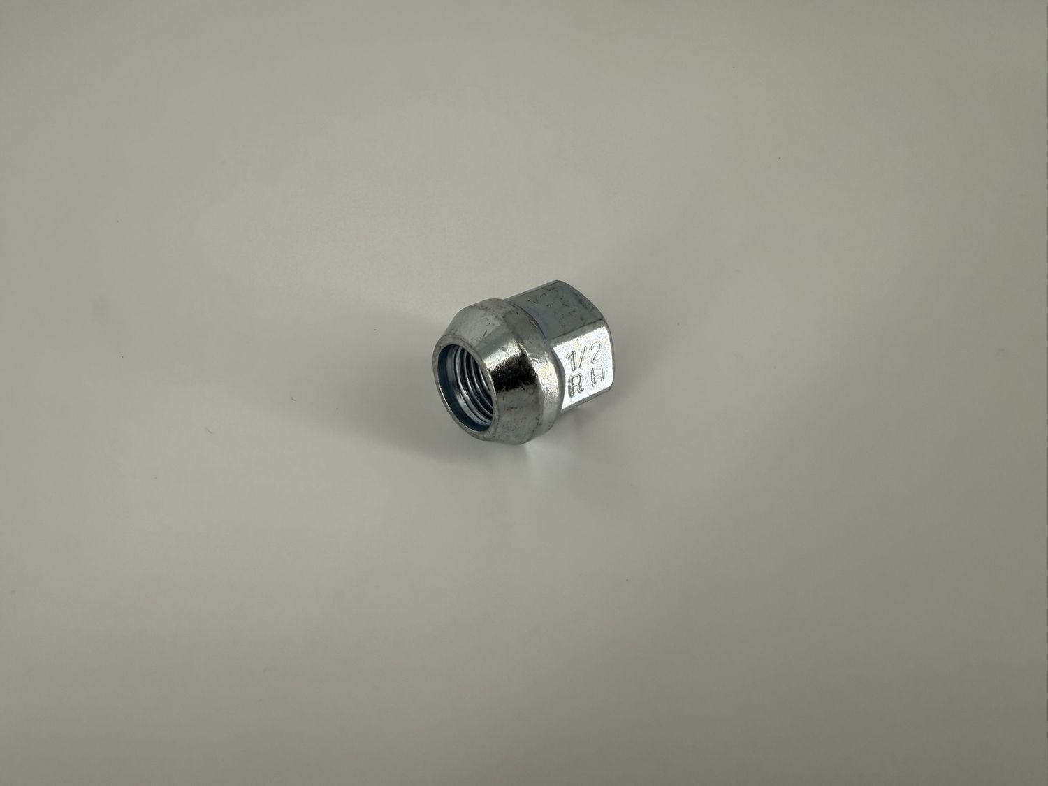 ZINC ACORN OPEN NUT 9/16"-18 .83" TALL 3/4" HEX