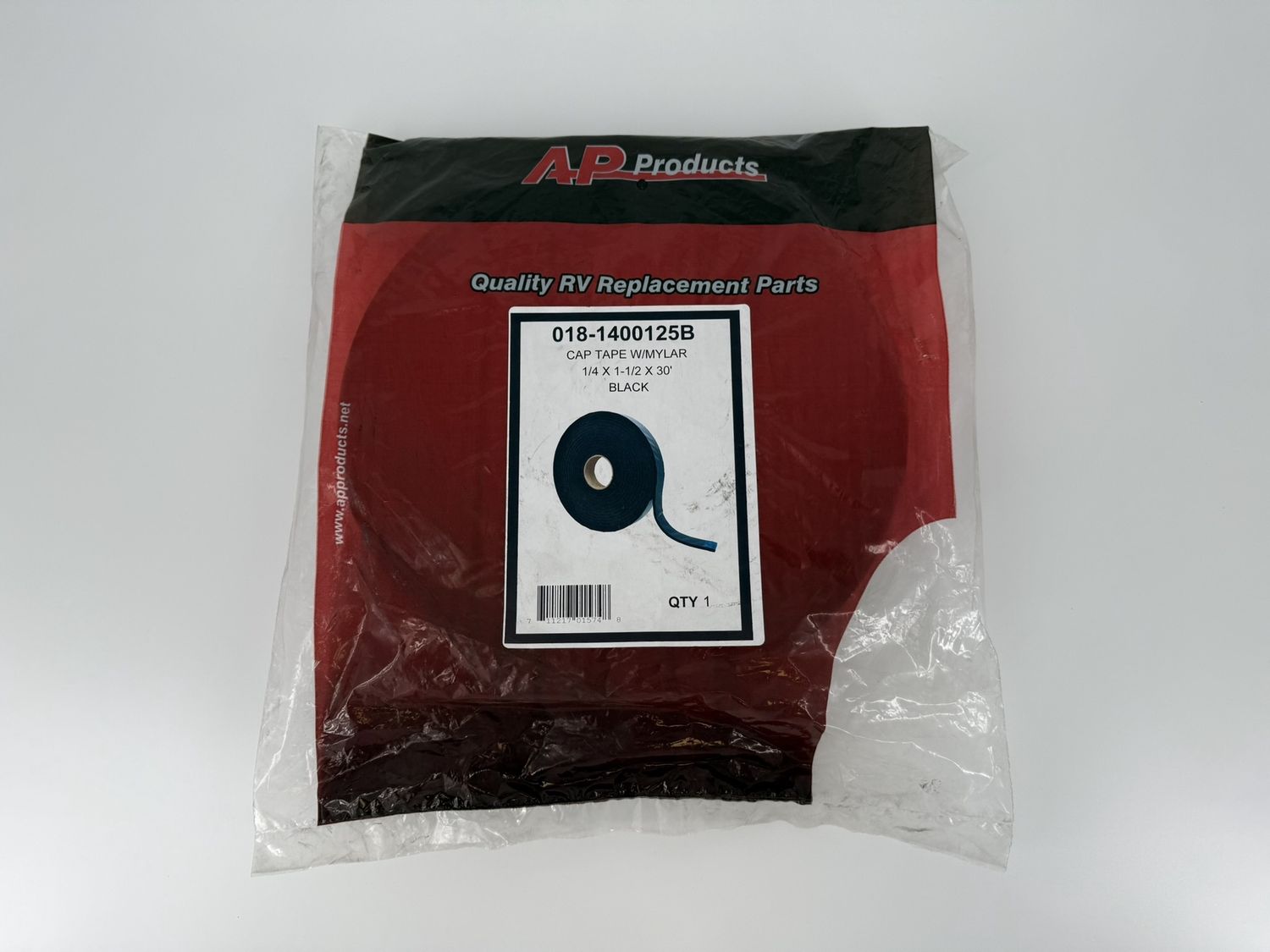 BLACK CAMPER TAPE 1/4" X 1-1/2" X 30'