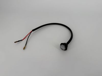 3/4" ROUND LED MARKER RED / CLEAR, PC RATED