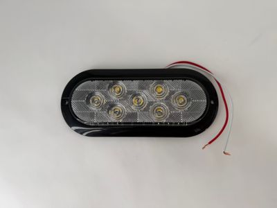 6" OVAL BACKUP LIGHT SURFACE MOUNT CLEAR LENS