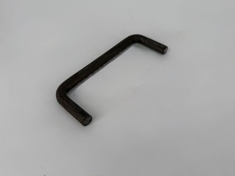STEEL HANDLE 6.5" X 2.5" BARE