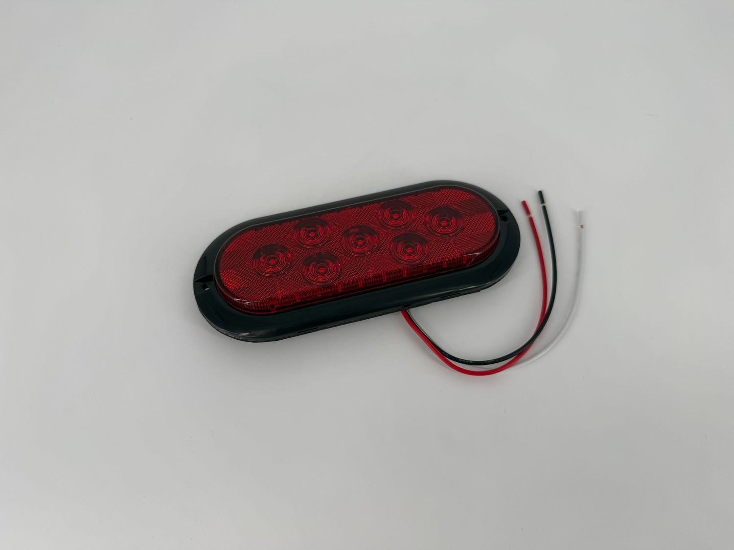 6" OVAL LED SURFACE MOUNT S/T/T 7 DIODE RED