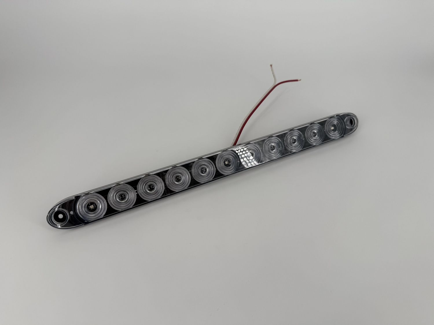 RED LOW PROFILE ID BAR CLEAR LENS