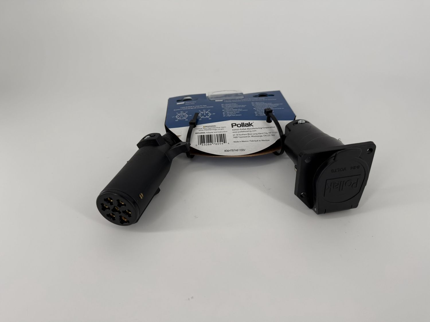 7 WAY HD PIN PLUG TO 7 WAY RV BLADE SOCKET