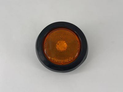 2-1/2" ROUND AMBER 4-LED MARKER LIGHT W/ GROMMET &amp; PLUG