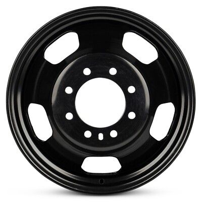 16", 8 ON 6.5" DUALLY 4.88 STEEL RIM, Colour: BLACK MOD