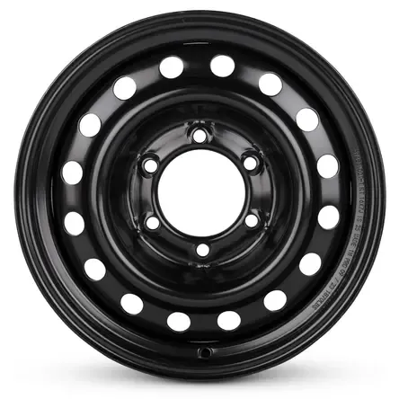 15", 6 ON 5.5" STEEL RIM, Colour: BLACK MOD