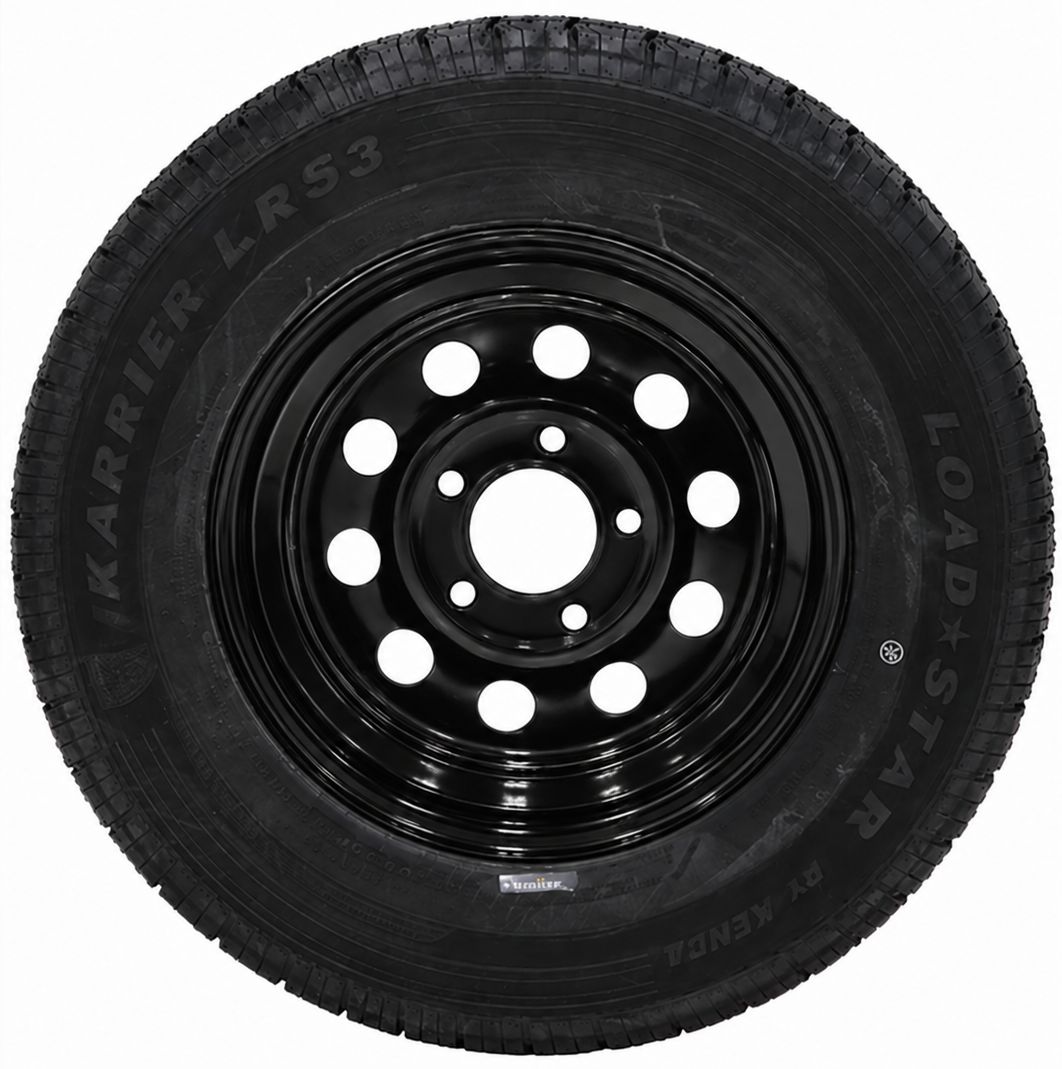 225/75R15, 5 ON 4.5, LOAD RANGE E, Colour: BLACK MOD