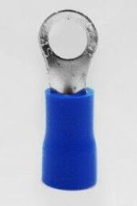 EYE HEAT SHRINK RING TERMINAL CONNECTOR; PER EA, Colour: BLUE, Gauge: 16-14, Size: 1/4"