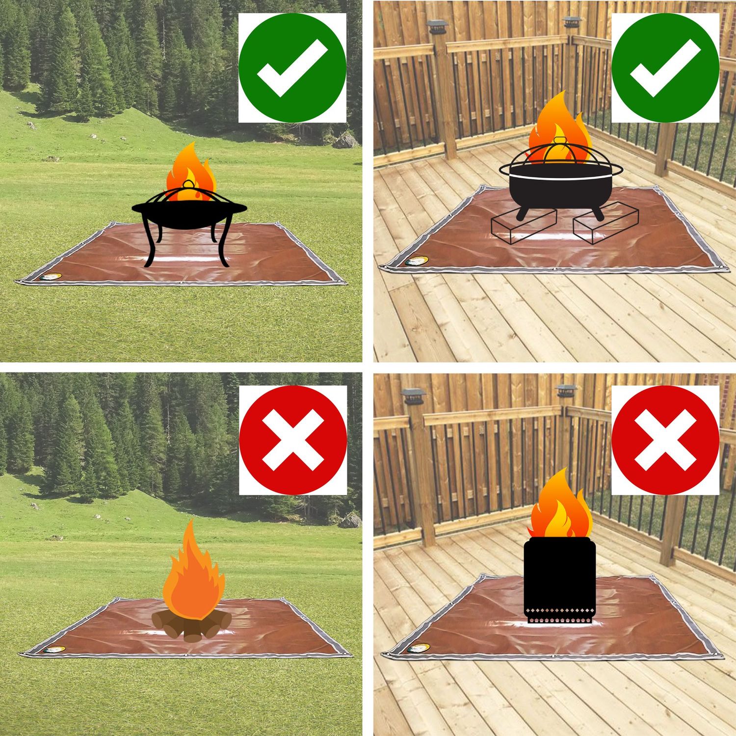 Ground Ember Mat-Fireside Outdoor