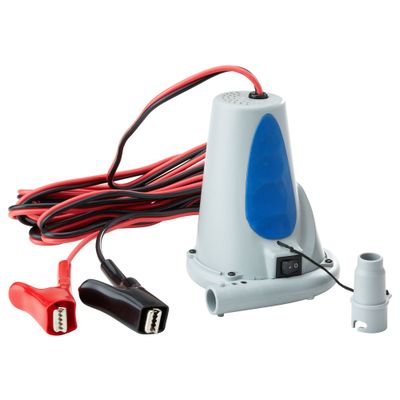NRS 12-Volt Blast Inflator Pump with Electrical Clamps and 12-Foot Power Cord