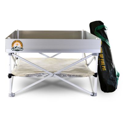 Fireside Outdoor Portable Pop-Up Fire Pit w/ Heat Shield