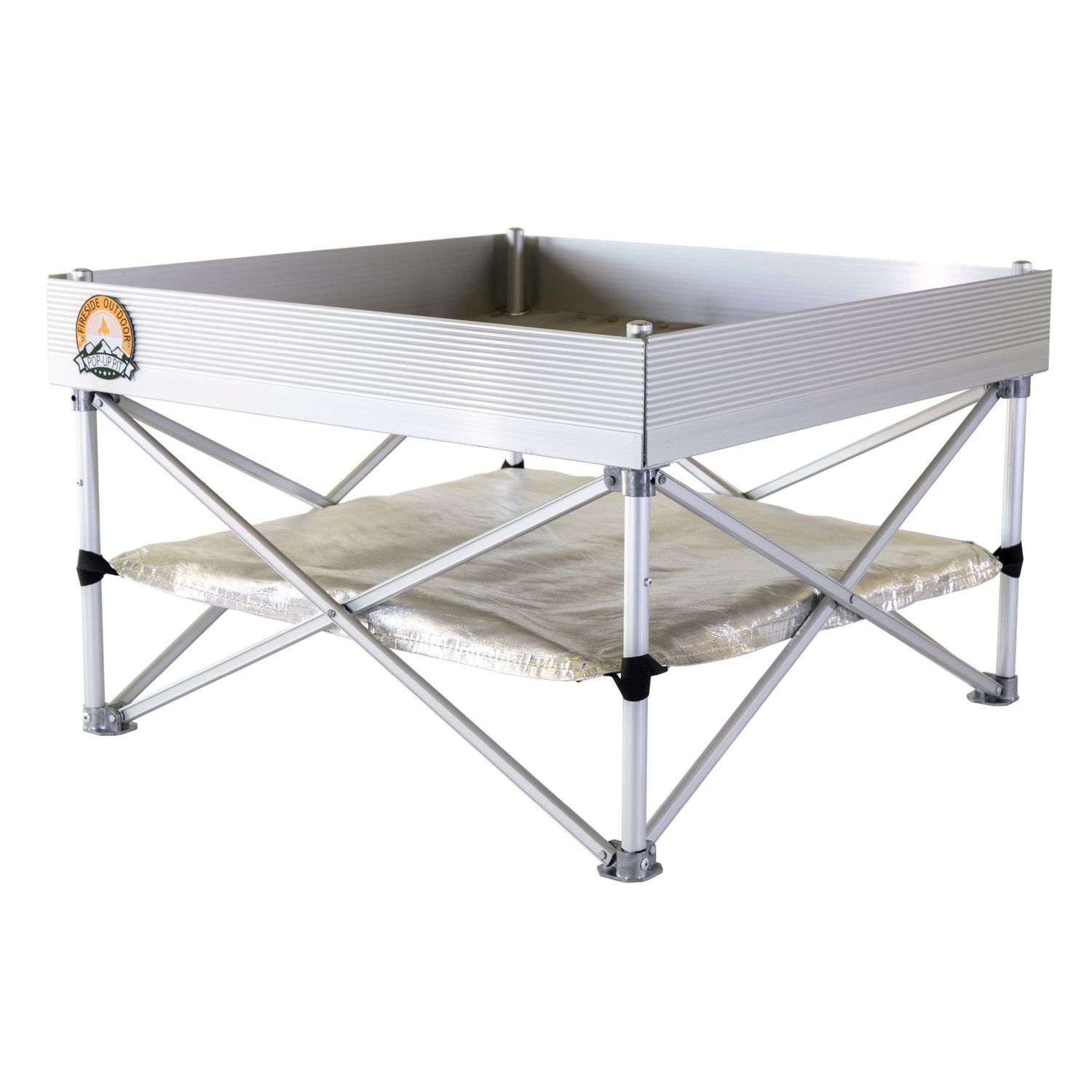 Fireside Outdoor Portable Pop-Up Fire Pit w/ Heat Shield