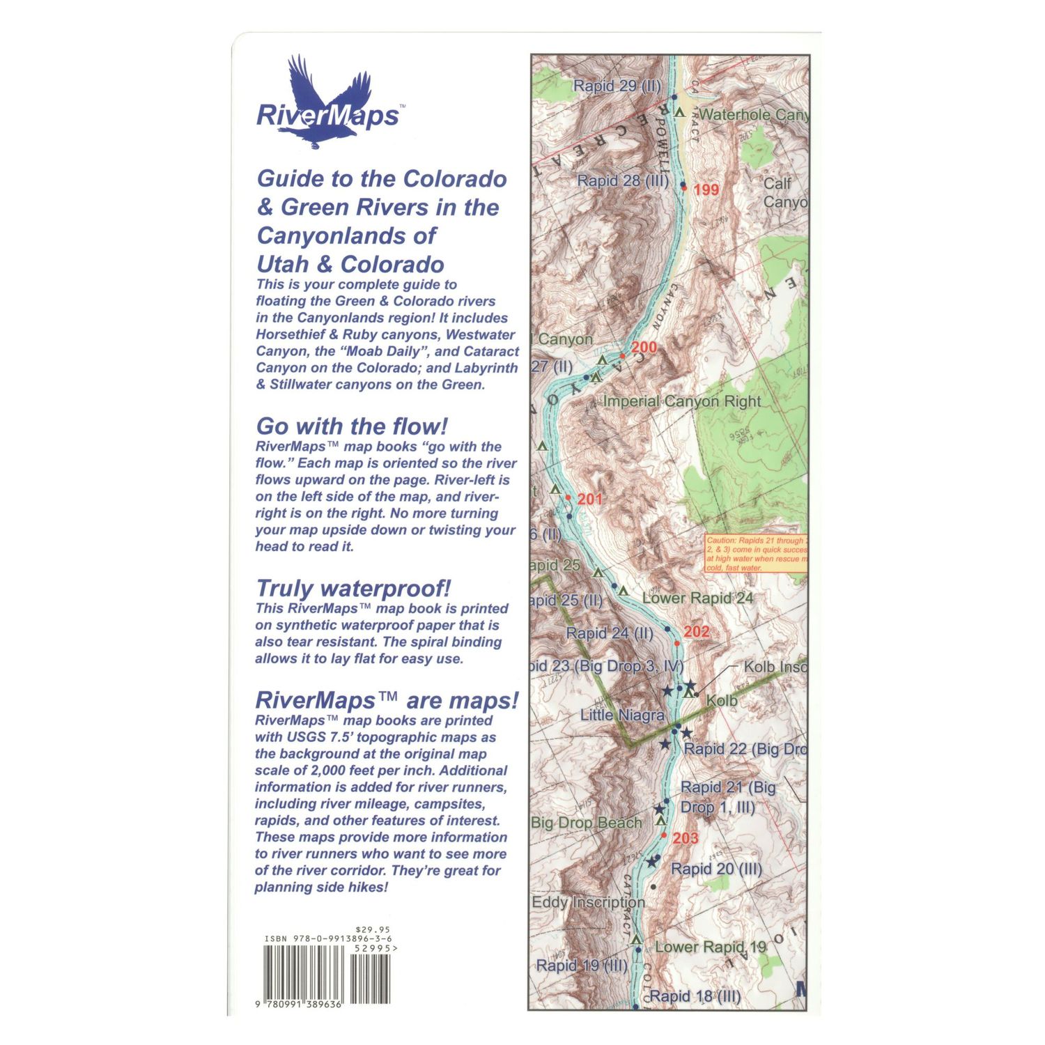RiverMaps Colorado &amp; Green Rivers in the Canyonlands Guide Book