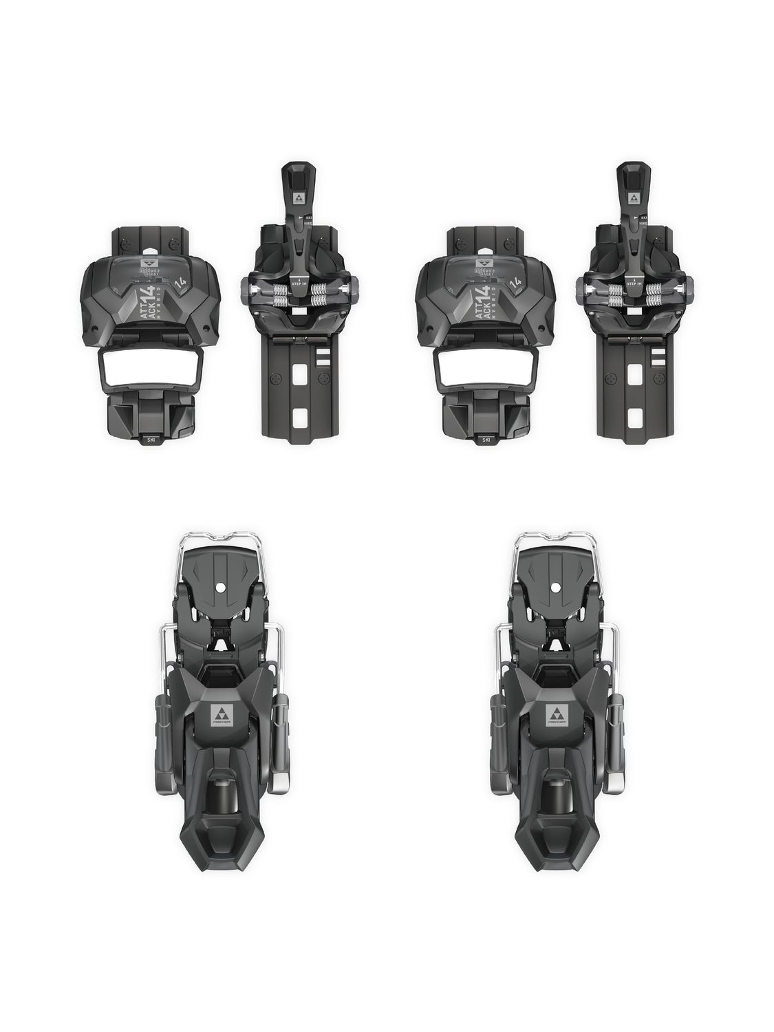 26/27 Fischer Attack Hybrid 14 MN/PT Ski Binding (No Brake)