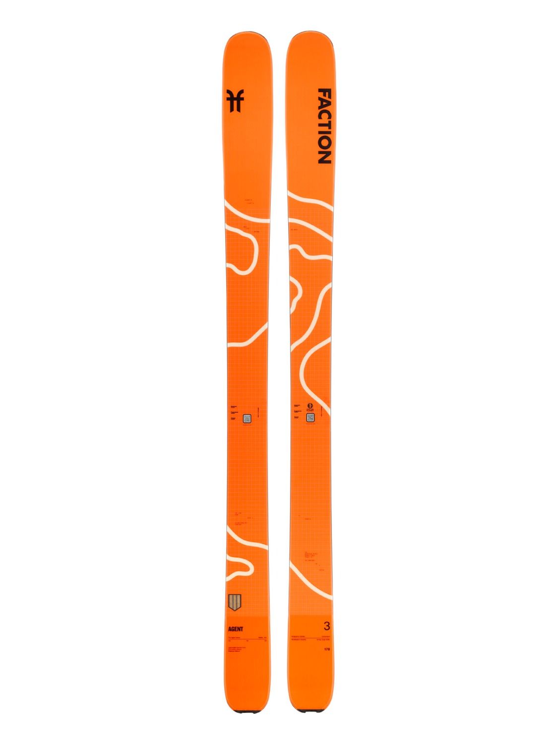 26/27 Faction Agent 3 Ski, Color: Orange, Size: 178