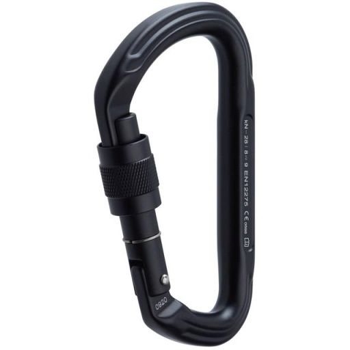 NRS Nuq Screw Lock Carabiner, Color: Black