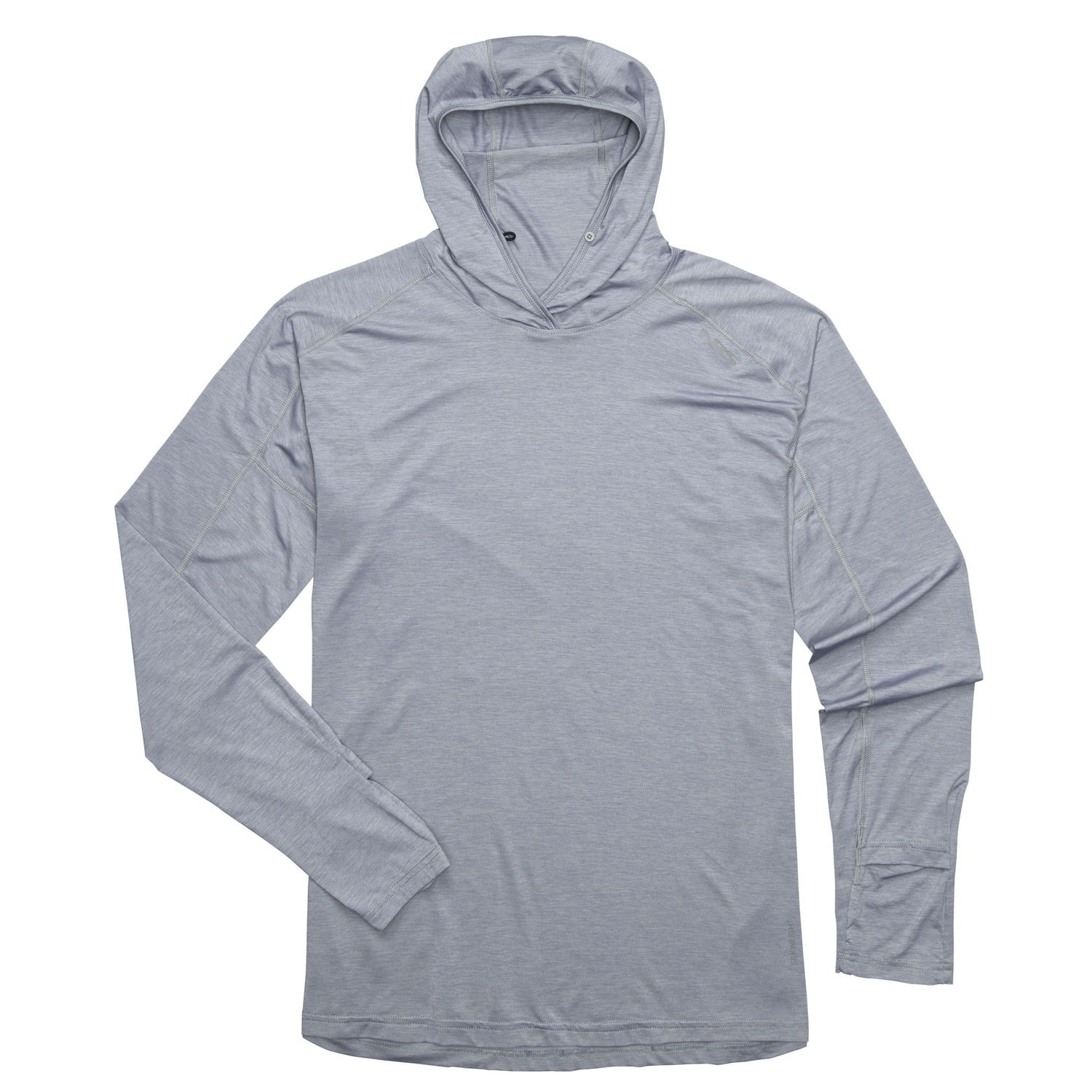 NRS Mens Silkweight Hoodie, Color: Sharkskin, Size: S