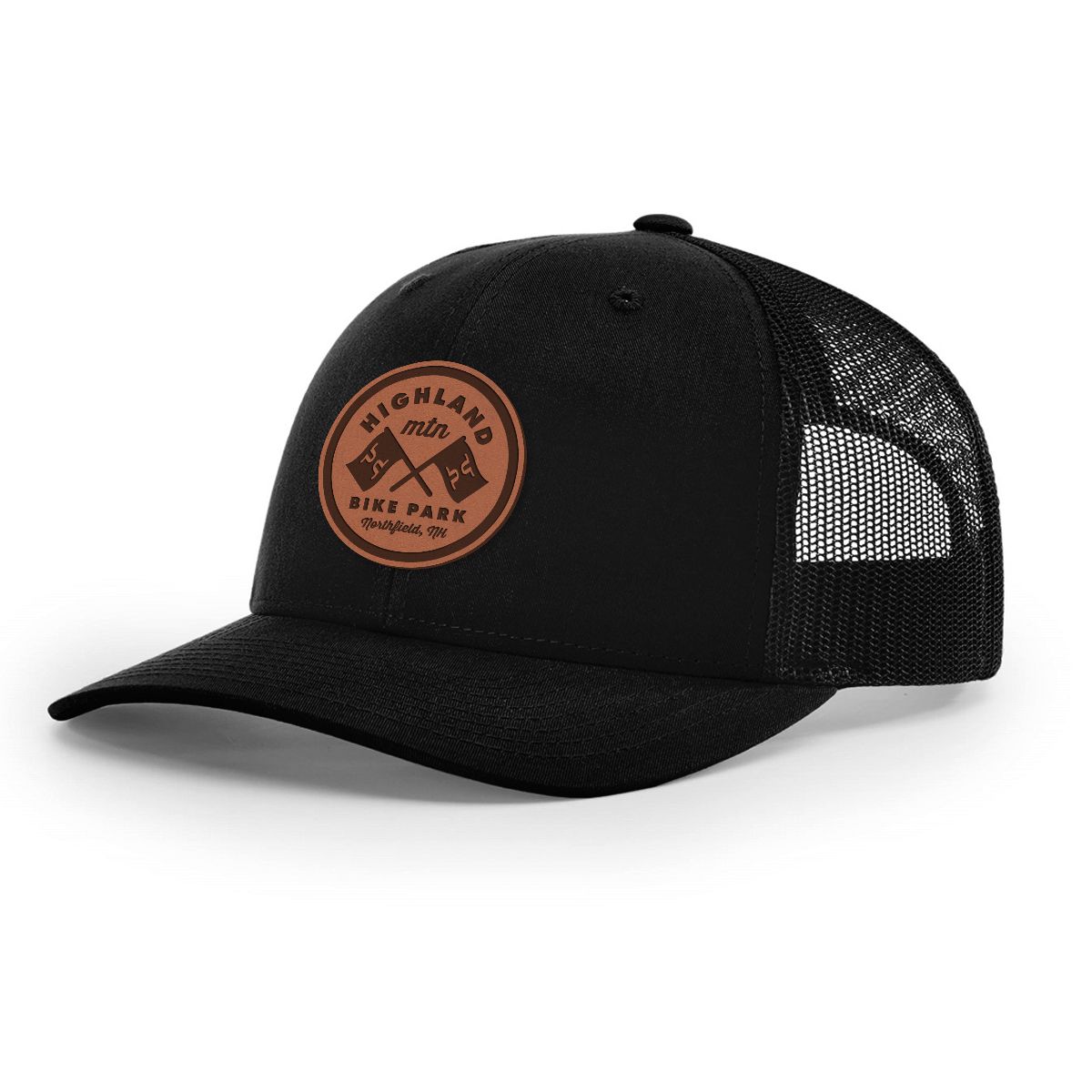 Highland Leather Patch Race Flag Hat 