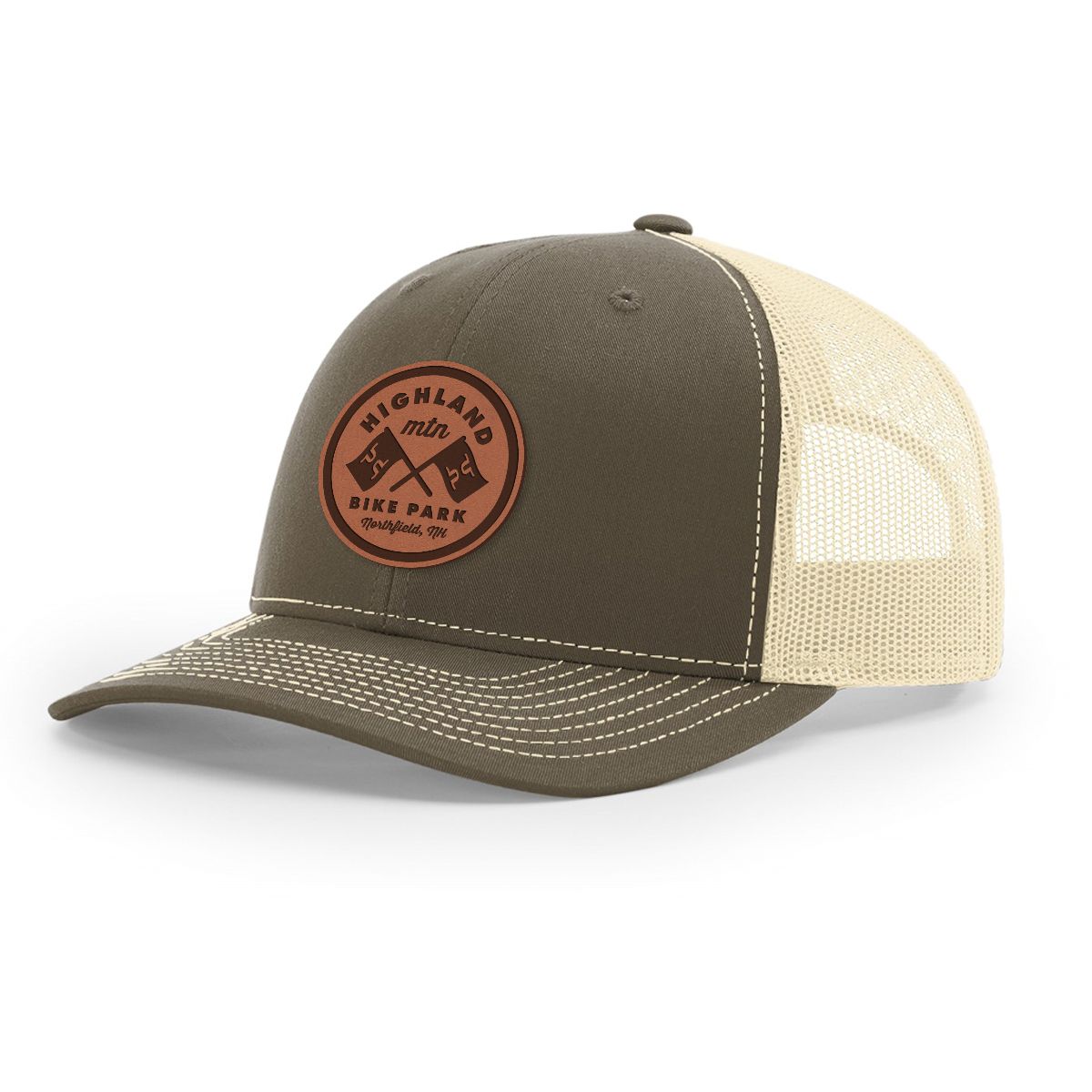 Highland Leather Patch Race Flag Hat 